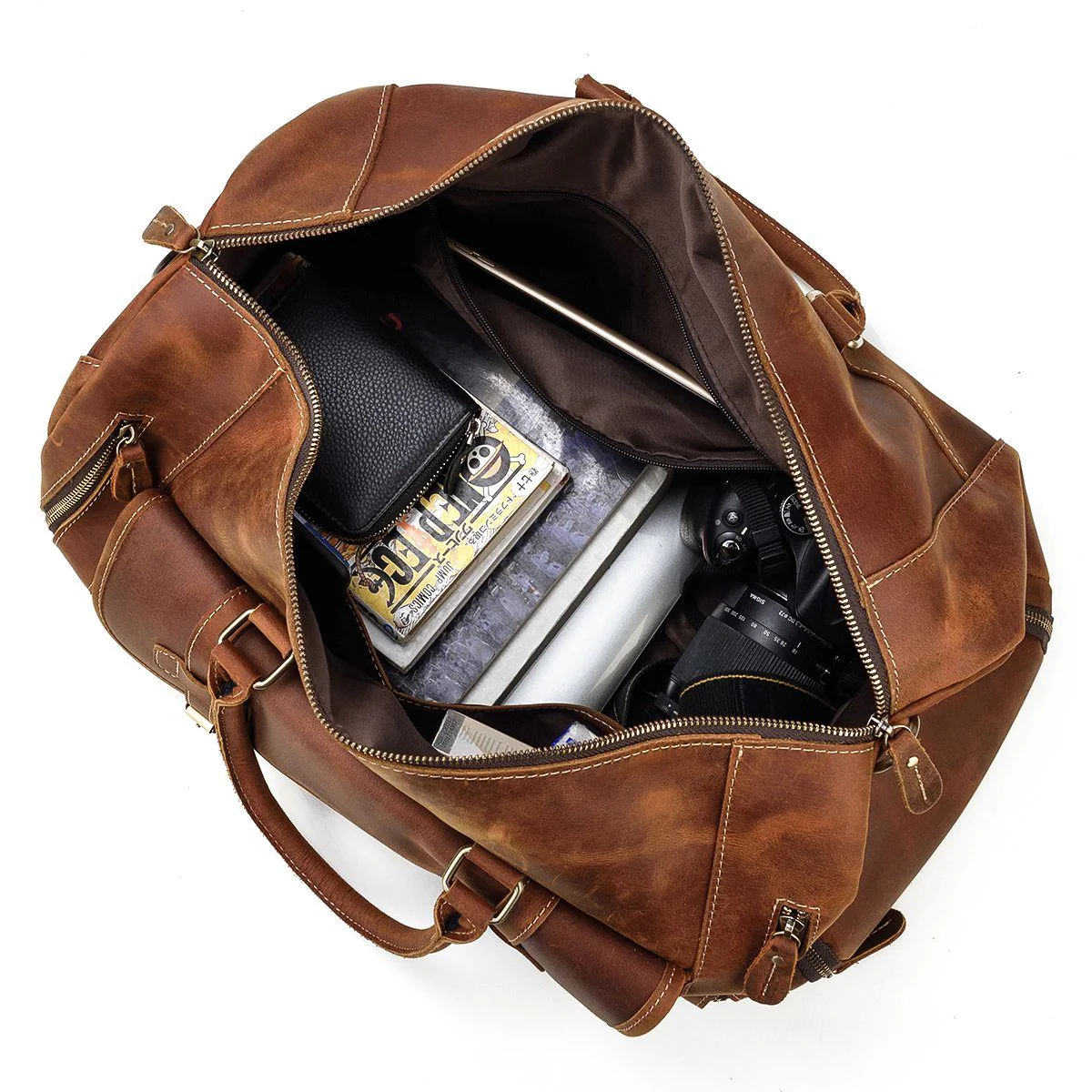 Men's Leather Weekend Bag | MANAGUA - Image 16