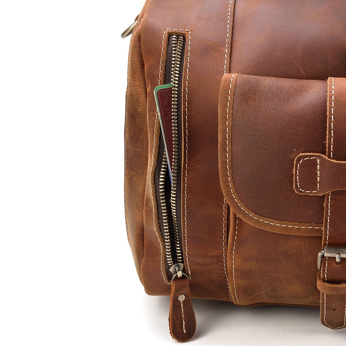 Men's Leather Weekend Bag | MANAGUA - Image 19