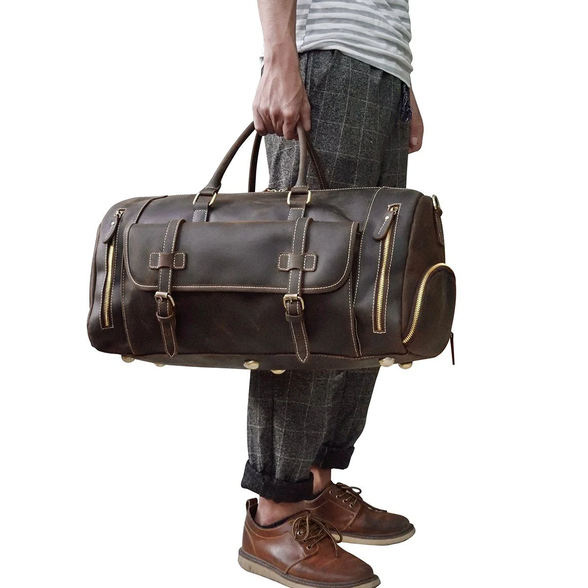 Men's Leather Weekend Bag | MANAGUA - Image 30