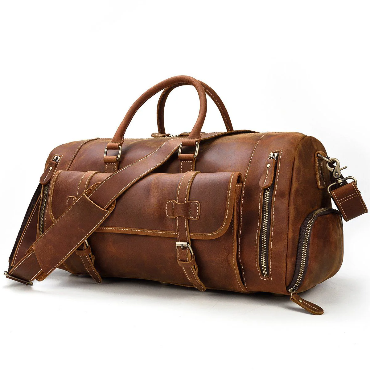 Men's Leather Weekend Bag | MANAGUA - Image 6