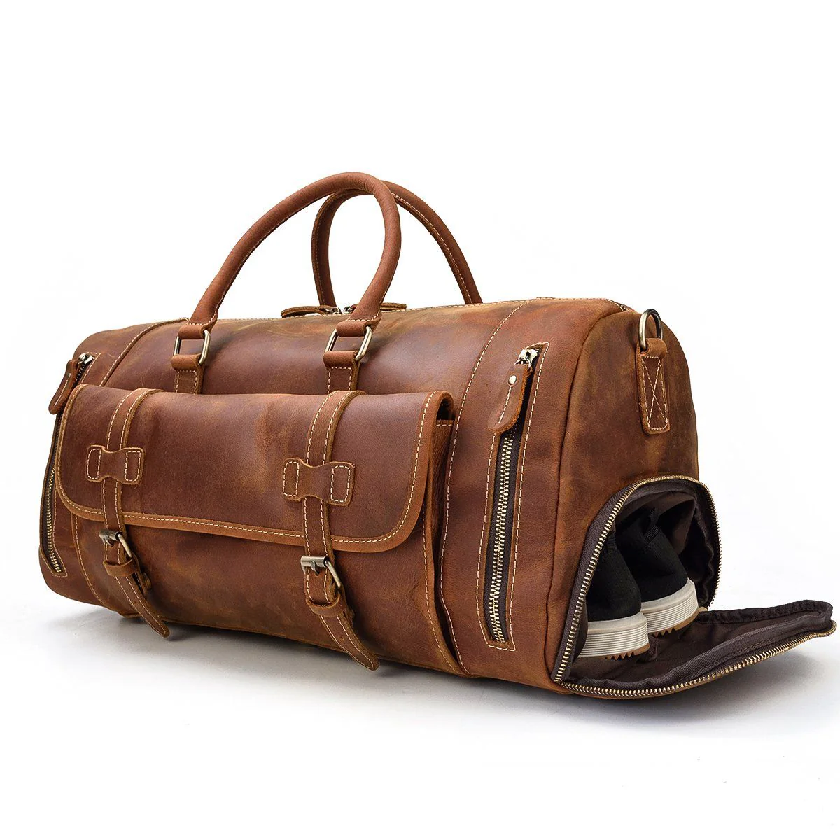 Men's Leather Weekend Bag | MANAGUA - Image 7