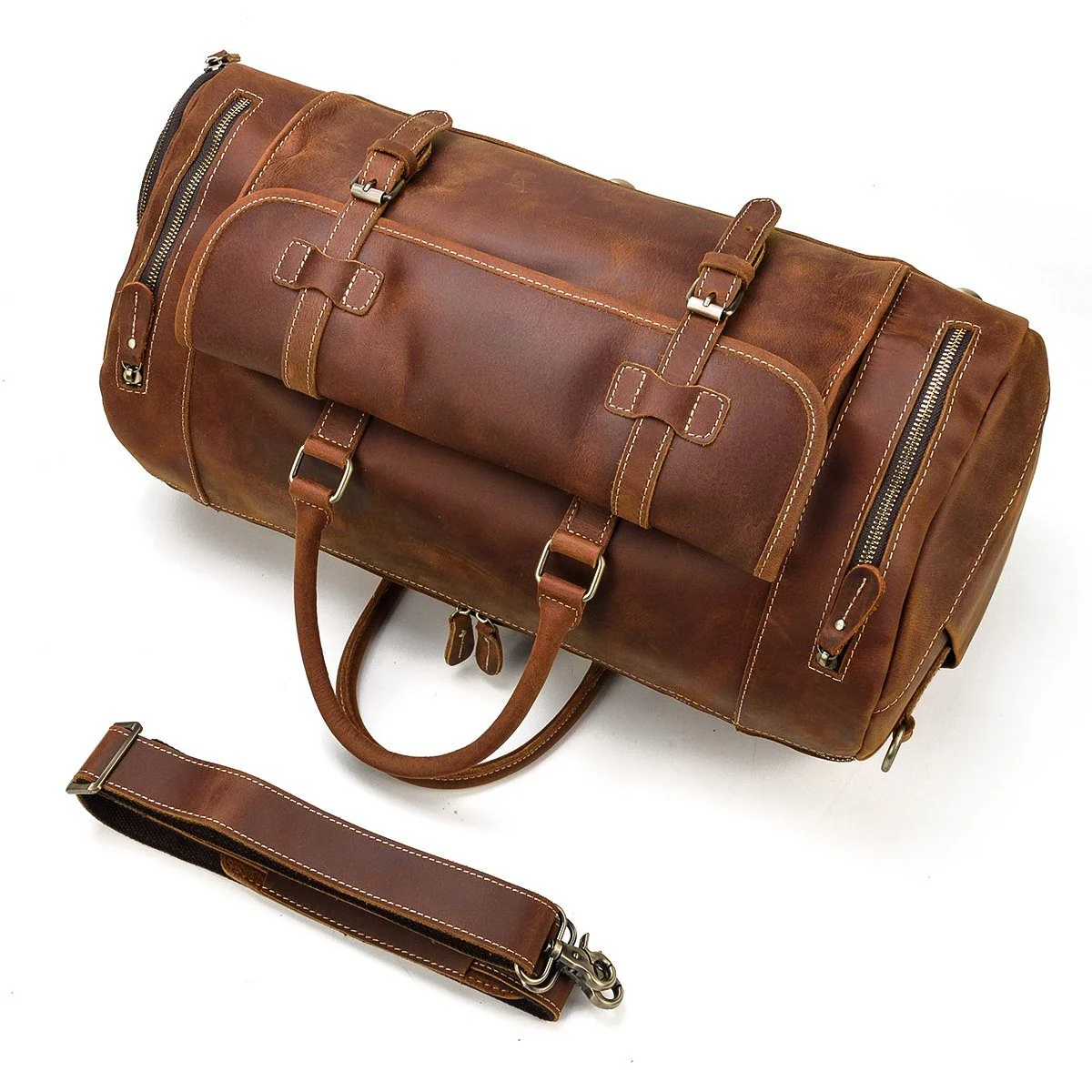 Men's Leather Weekend Bag | MANAGUA - Image 8