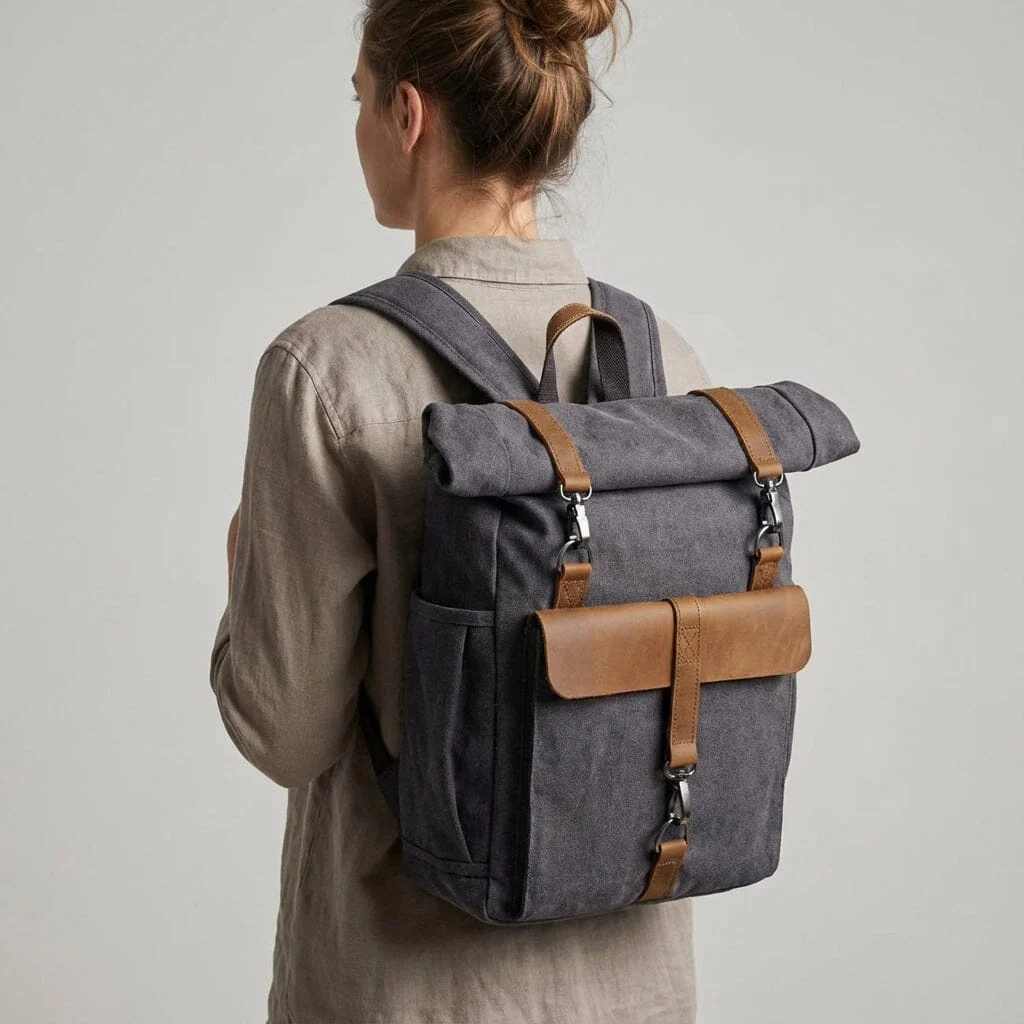 Retro Canvas Rucksack | REYKJAVIK - Image 10