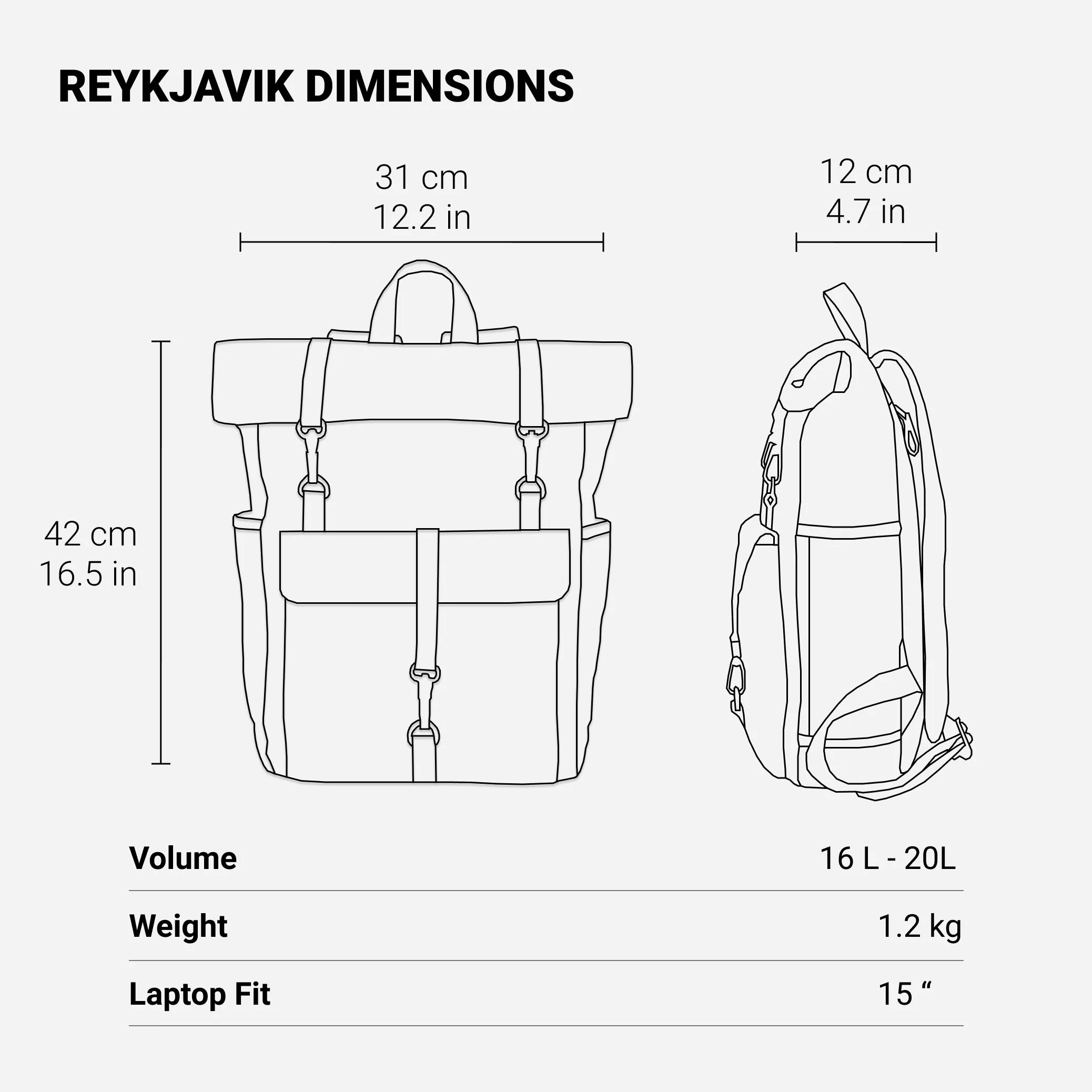 Retro Canvas Rucksack | REYKJAVIK - Image 19