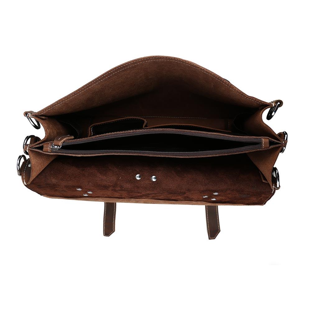 Tan Leather Shoulder Bag | ATAKAMA - Image 8