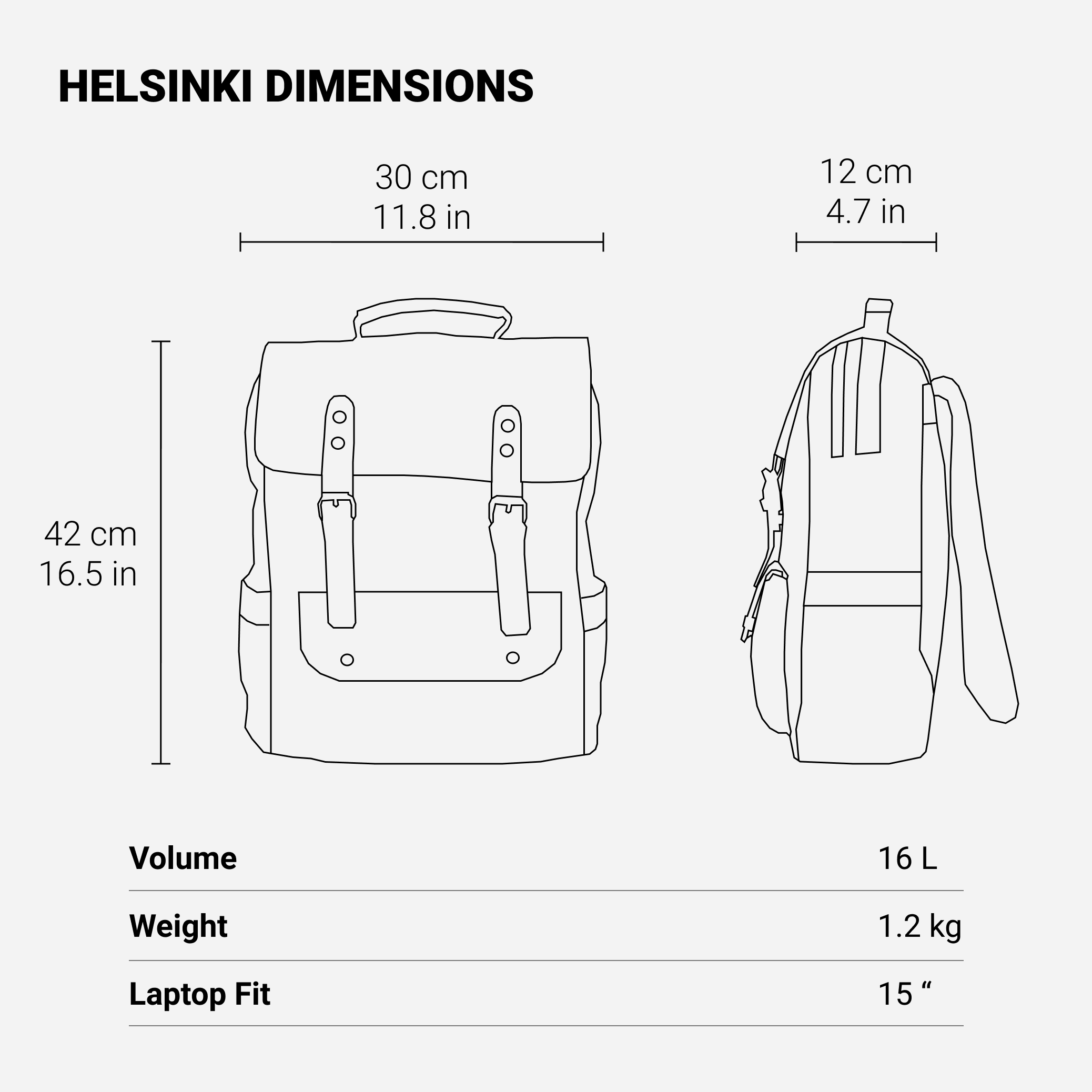 Canvas Laptop Backpack | HELSINKI - Image 9