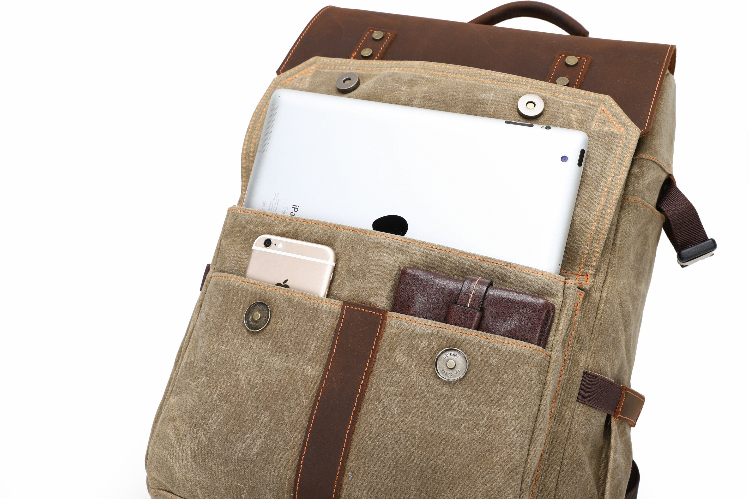 Waxed Canvas Camera Backpack | ALGONQUIN - Image 15