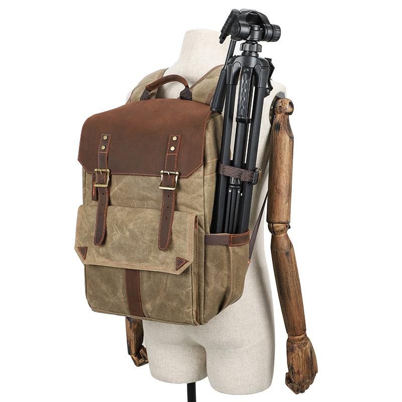 Waxed Canvas Camera Backpack | ALGONQUIN - Image 18