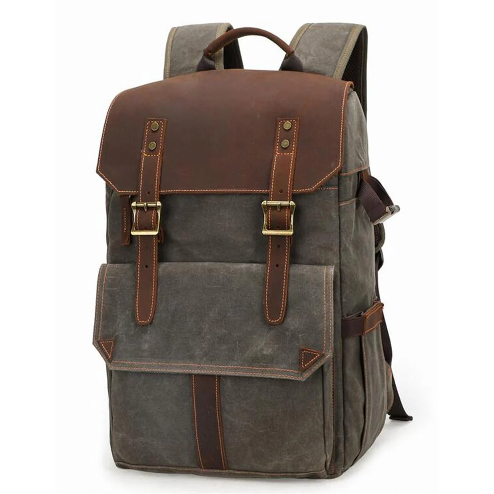 Waxed Canvas Camera Backpack | ALGONQUIN - Image 4