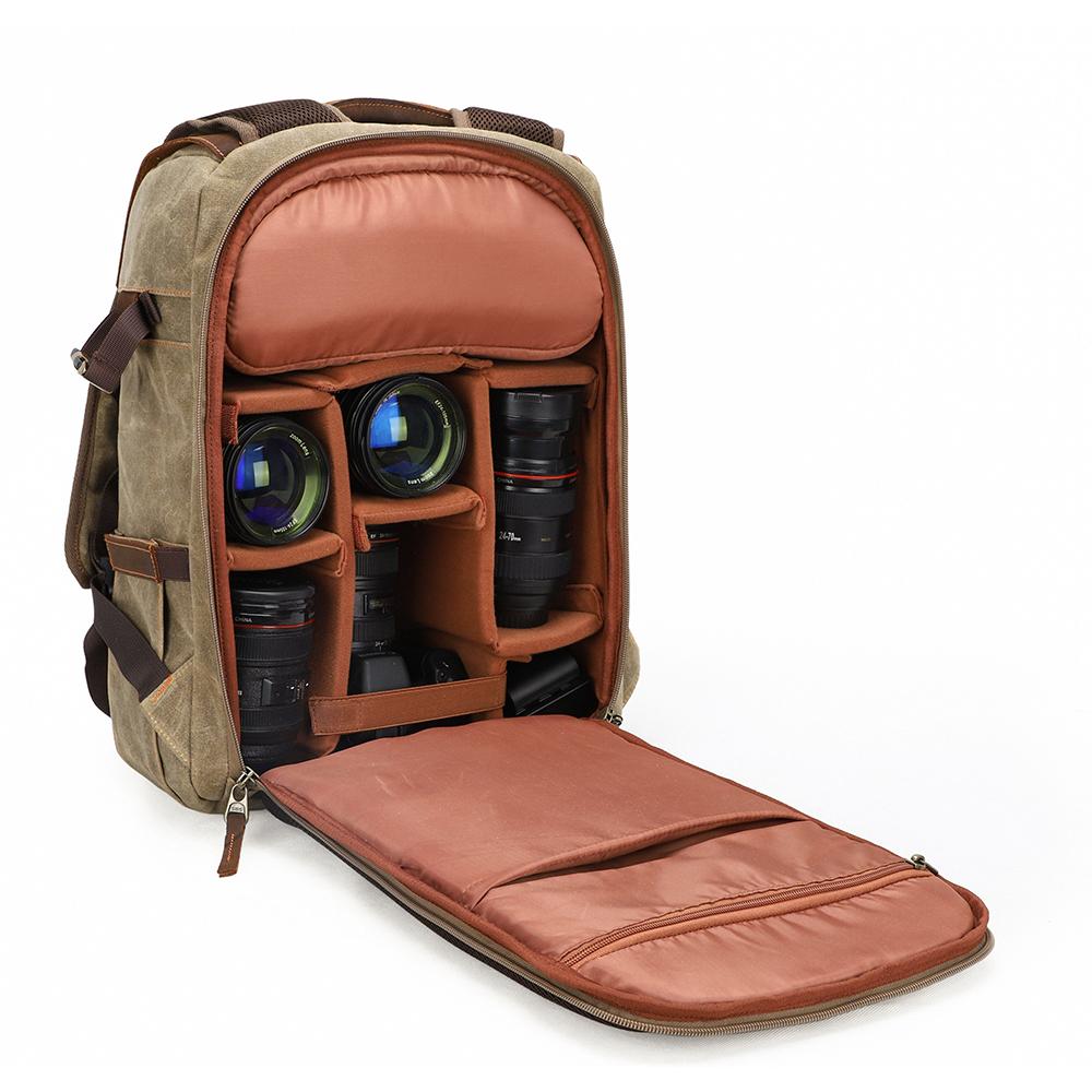 Waxed Canvas Camera Backpack | ALGONQUIN - Image 9