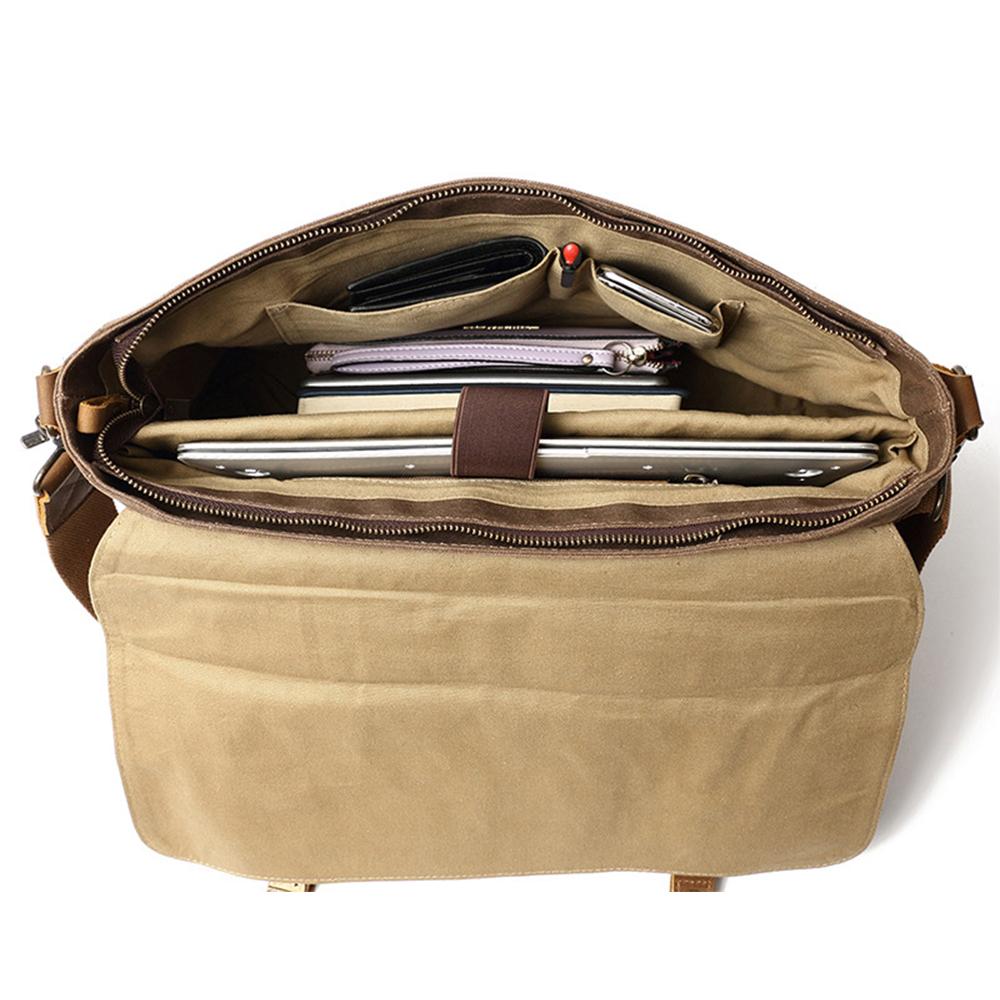 Waxed Canvas Messenger Bag | WINNIPEG - Image 14