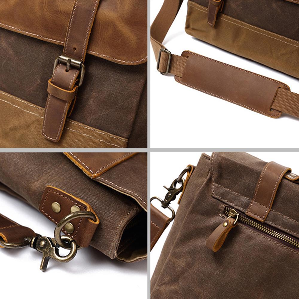 Waxed Canvas Messenger Bag | WINNIPEG - Image 18