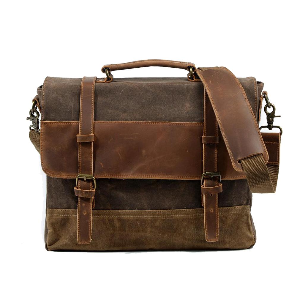 Waxed Canvas Messenger Bag | WINNIPEG - Image 4