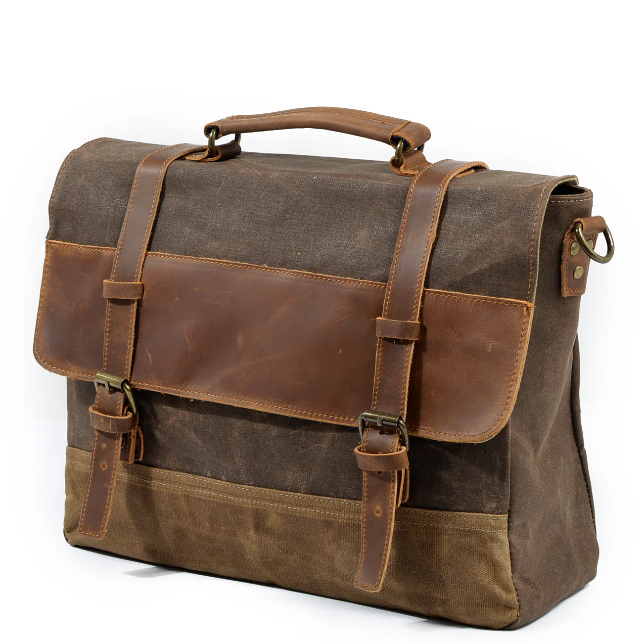 Waxed Canvas Messenger Bag | WINNIPEG - Image 7