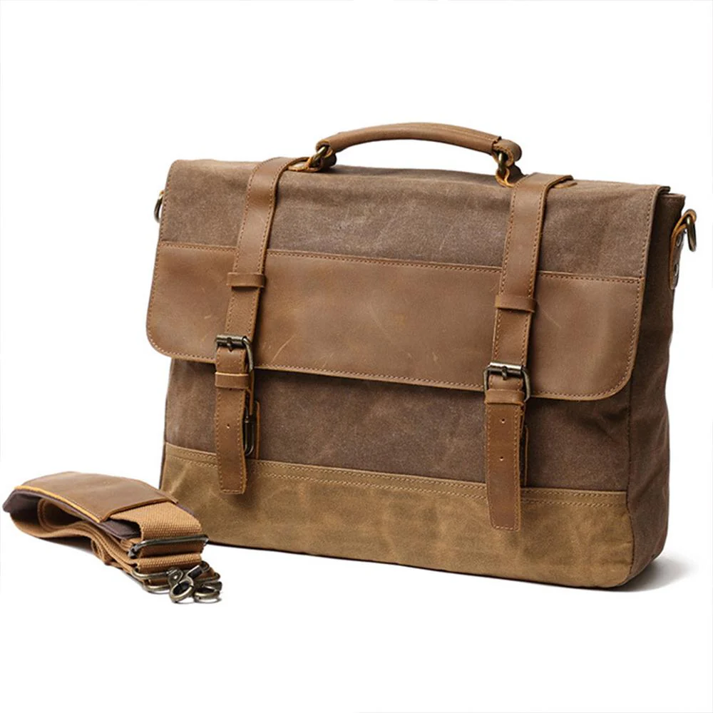 Waxed Canvas Messenger Bag | WINNIPEG - Image 8