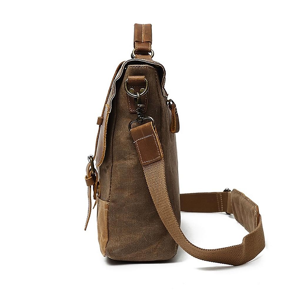 Waxed Canvas Messenger Bag | WINNIPEG - Image 9