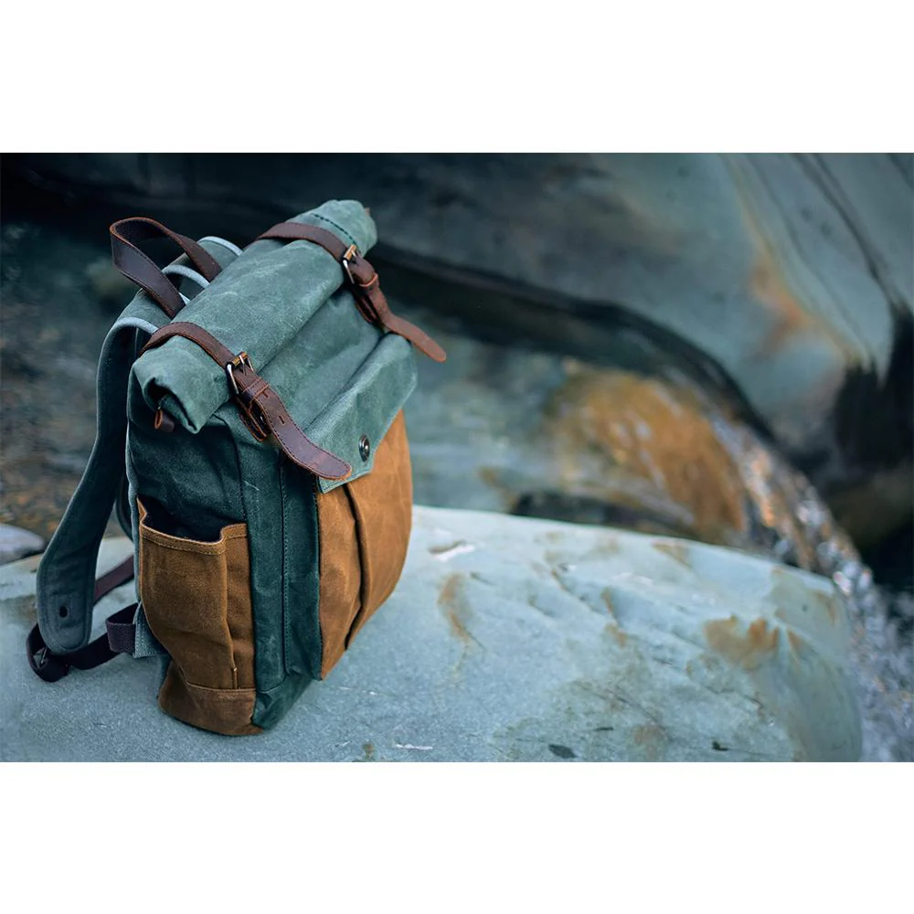 Waxed Canvas Roll Top Backpack | LUND - Image 15