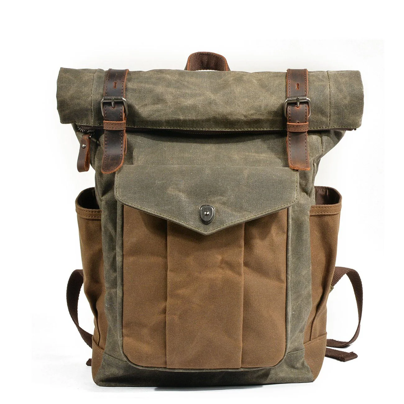 Waxed Canvas Roll Top Backpack | LUND - Image 3