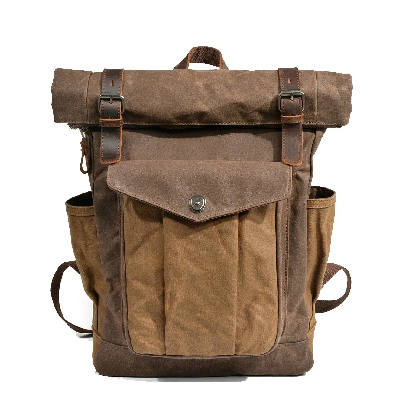 Waxed Canvas Roll Top Backpack | LUND - Image 4